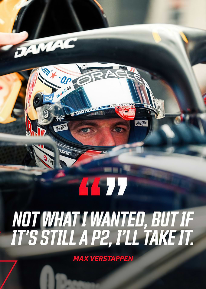 Max Verstappen F1 Quote Poster