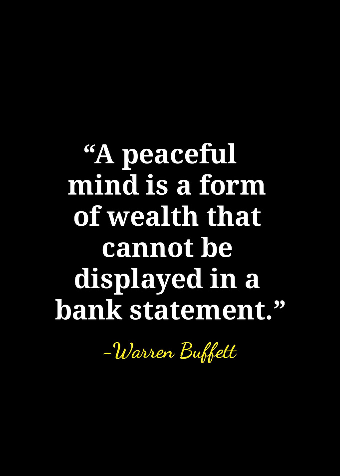 Warren Buffett Inspirational Quote Poster