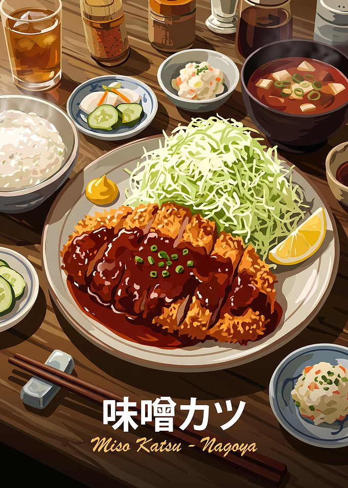 Delicious Miso Katsu Japanese Meal