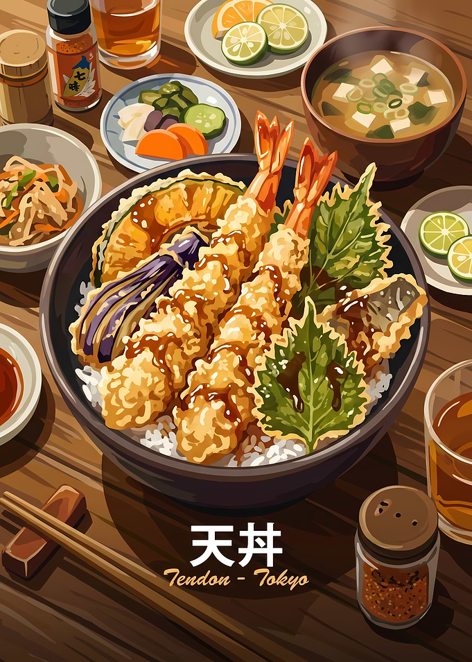 Delicious Japanese Tendon Rice Bowl