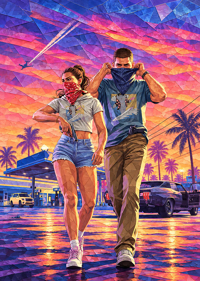 GTA VI Inspired Low Poly Art