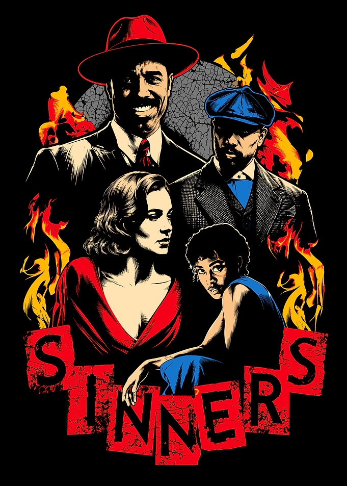 Sinners Noir Style Character Illustration