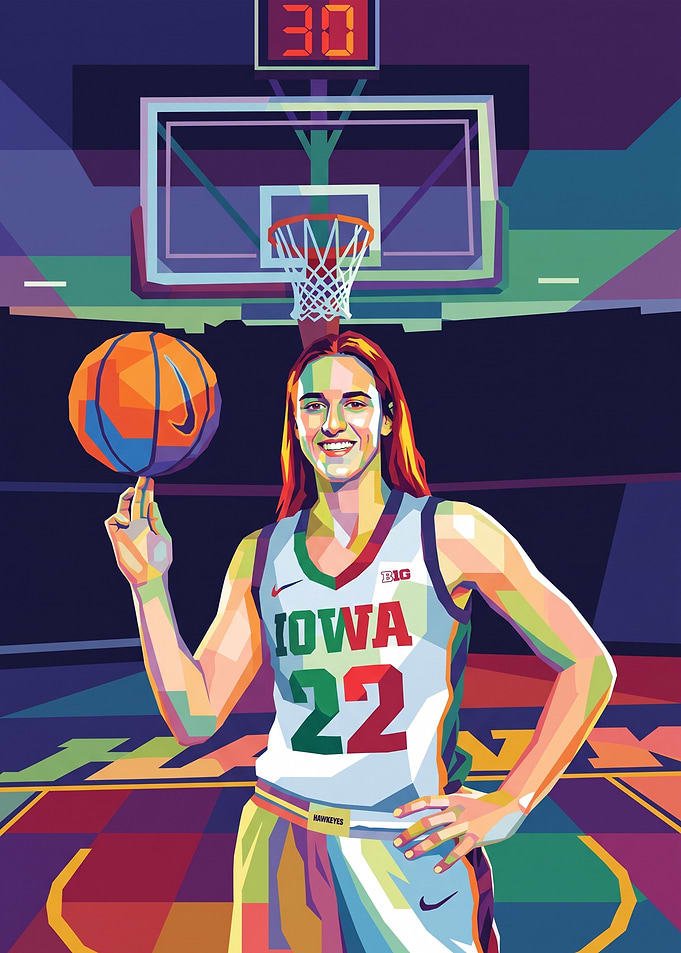 Caitlin Clark Iowa Basketball Pop Art