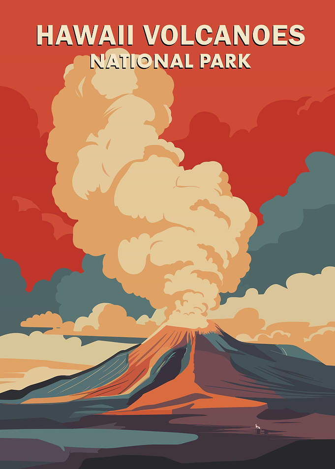 Hawaii Volcanoes National Park Poster