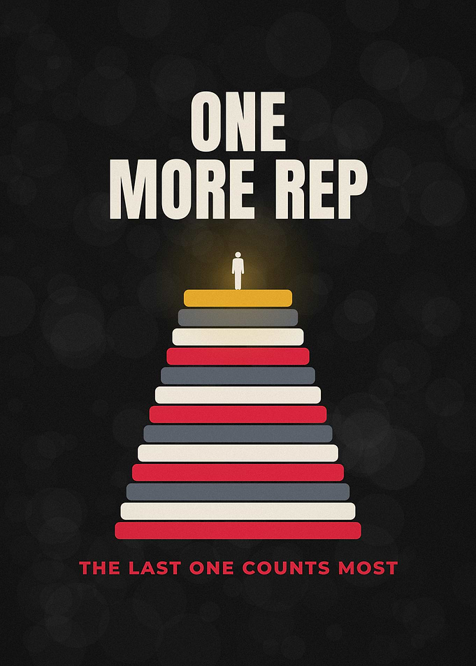 One More Rep Weight Plate Stack Gym Poster