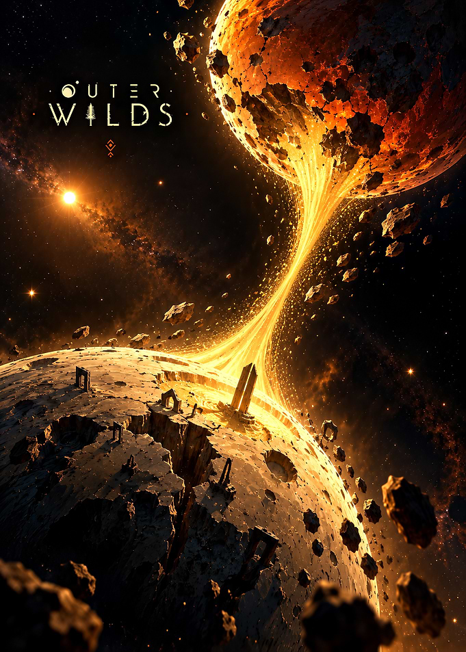 Outer Wilds Space Exploration Poster