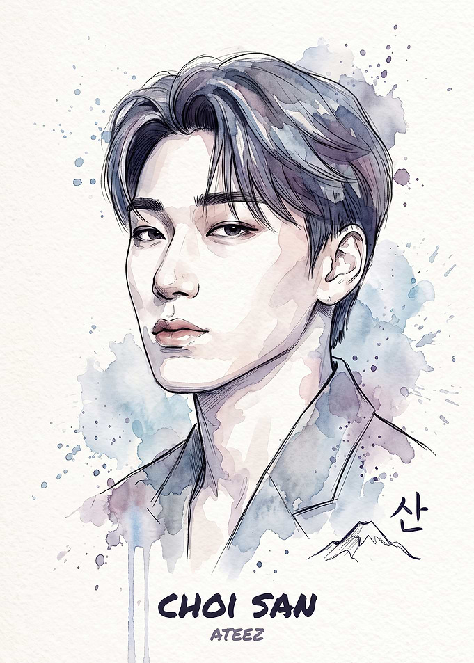 Watercolor Portrait of Choi San
