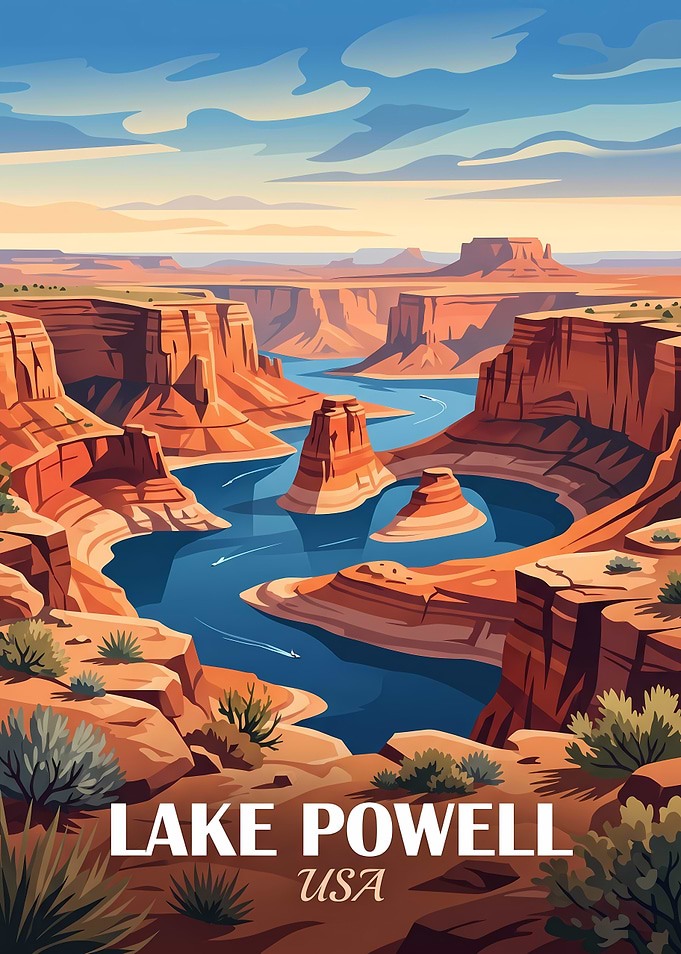 Lake Powell Travel Poster