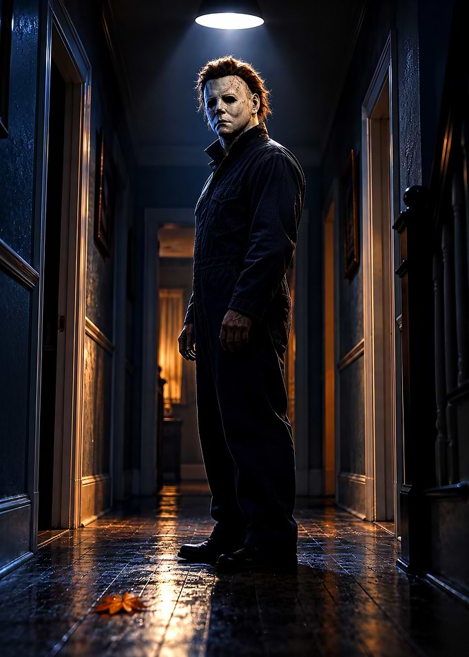 Michael Myers in Dark Hallway