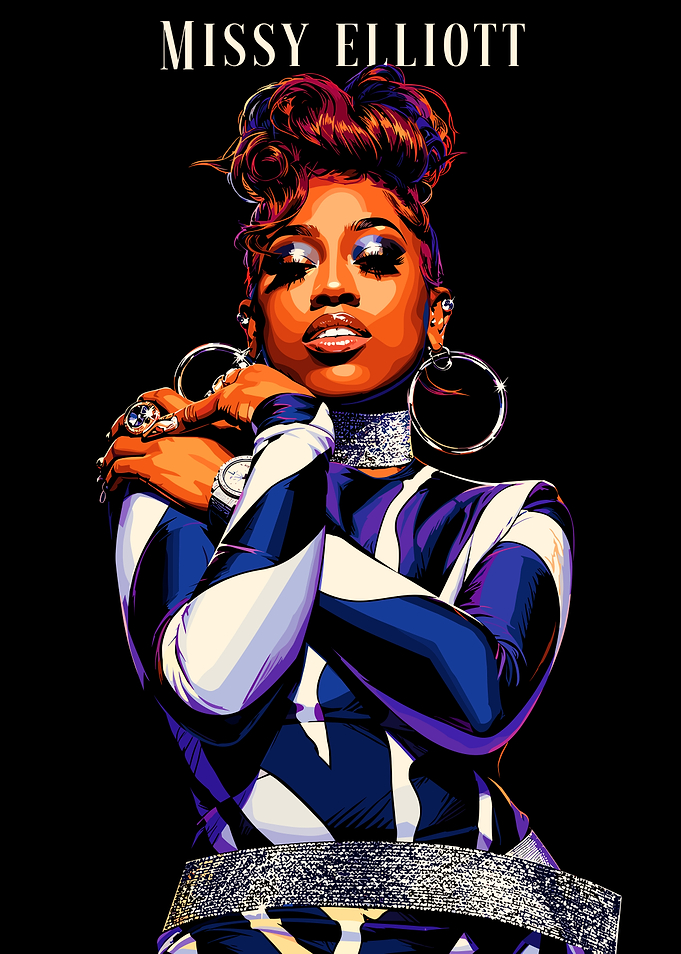 Missy Elliott Stylized Portrait Poster