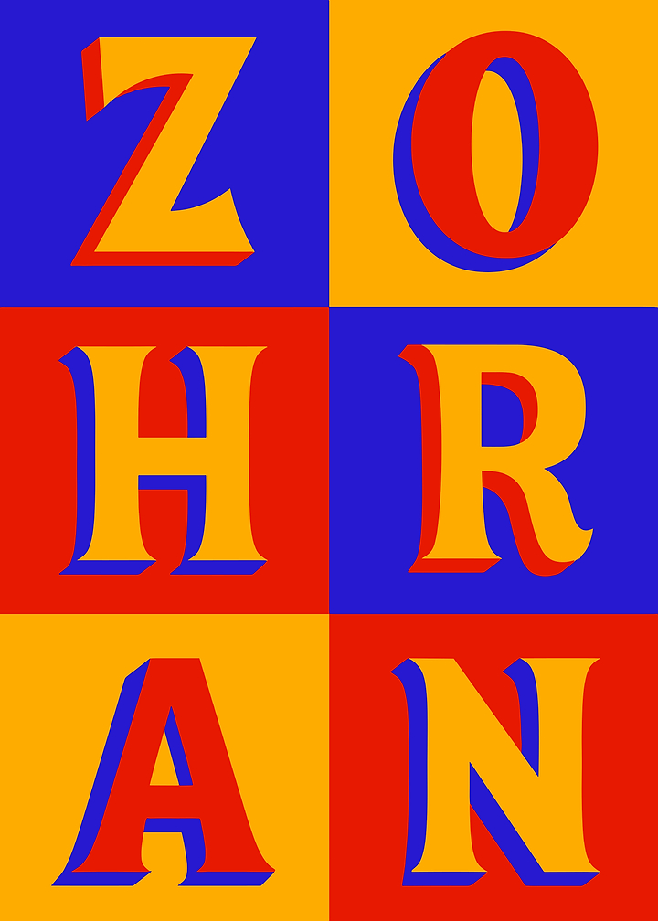 Zohan Pop Art Typography Poster