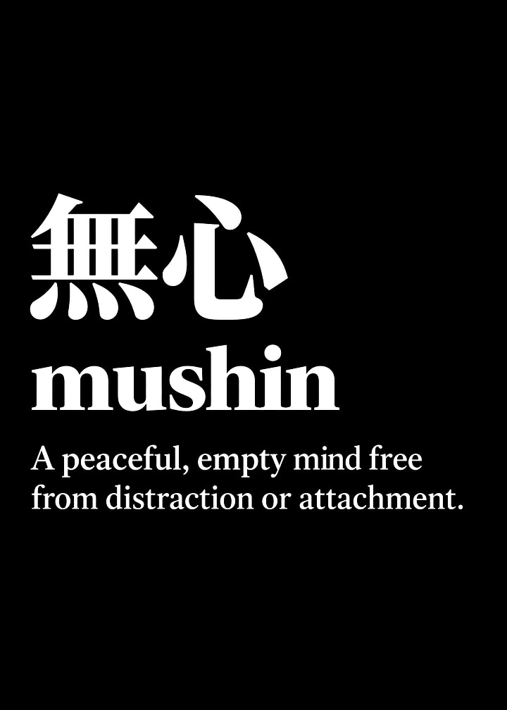 Mushin Japanese Zen Concept Poster