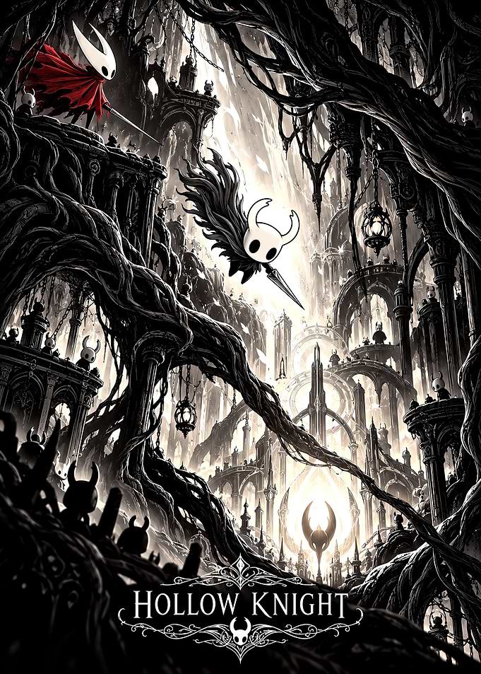 Hollow Knight Dark Fantasy Poster
