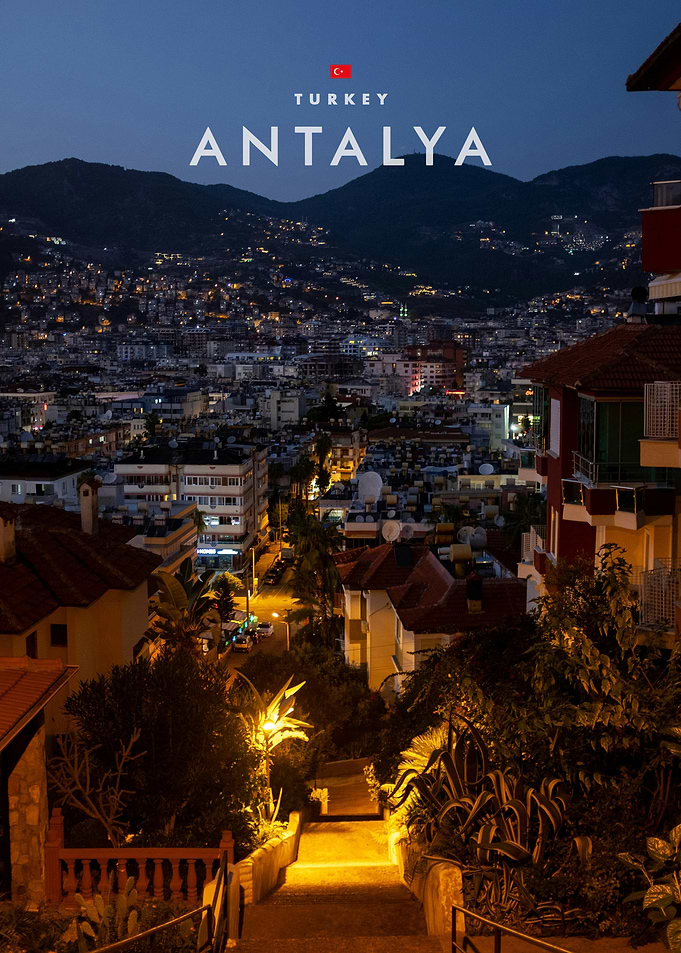 Night View of Antalya Turkey