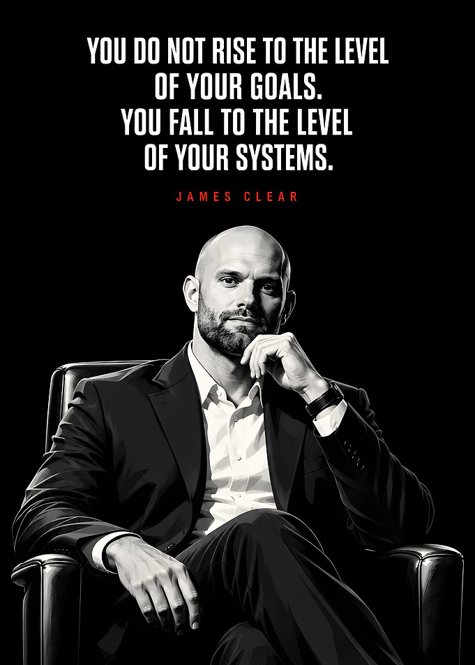 James Clear Inspirational Quote Poster
