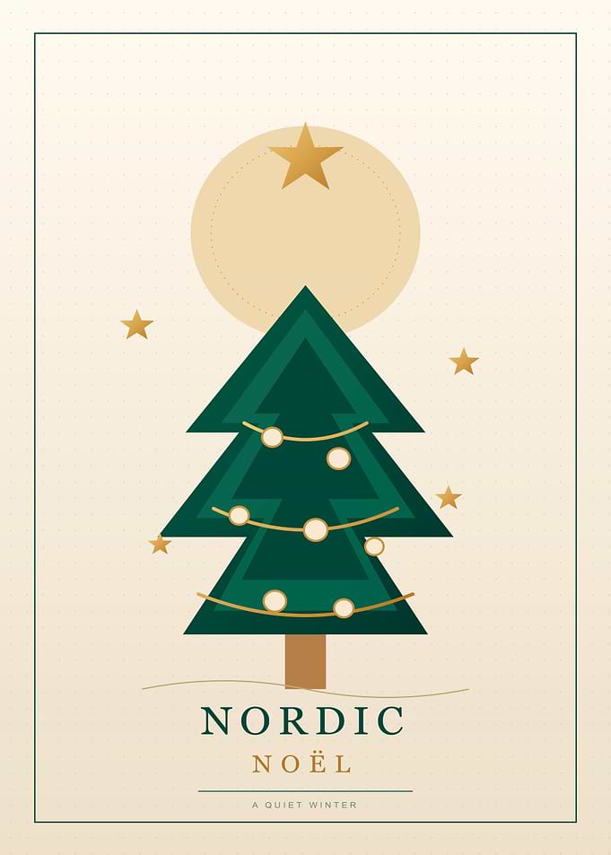 Nordic Noël Minimalist Christmas Poster