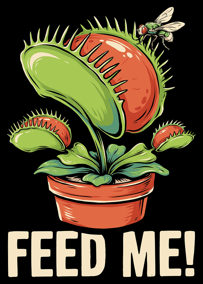Venus Flytrap Feed Me Illustration