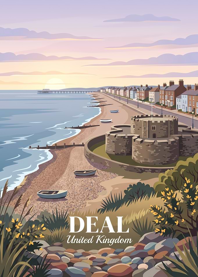 Deal United Kingdom Travel Poster