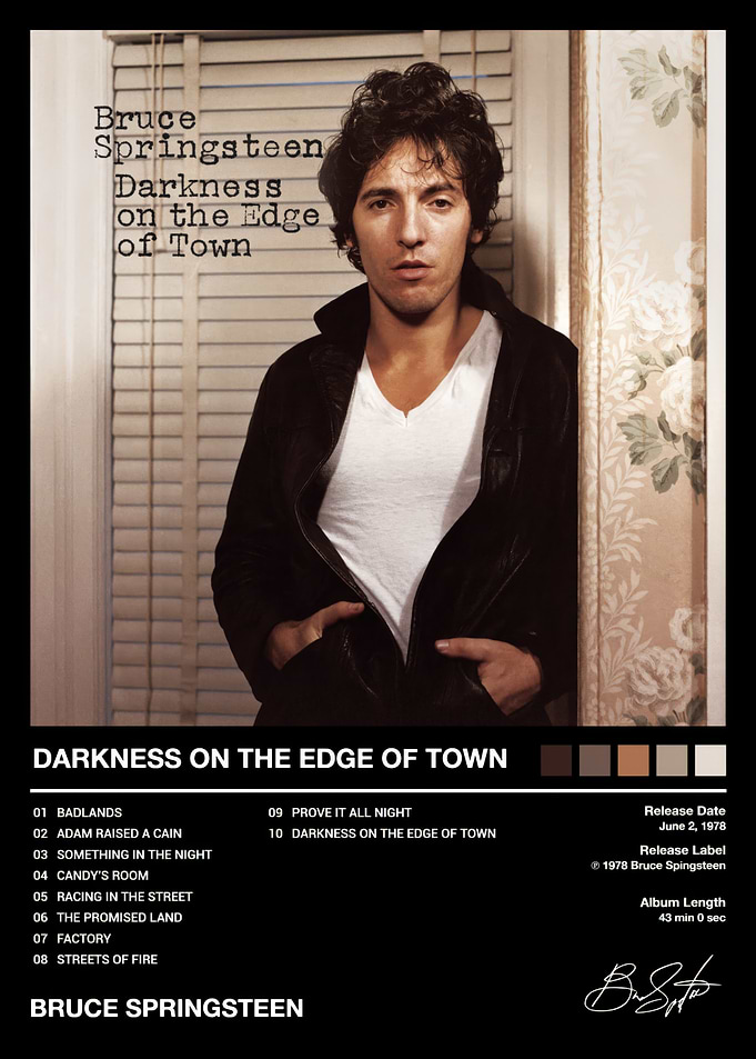 Bruce Springsteen Darkness Album Poster