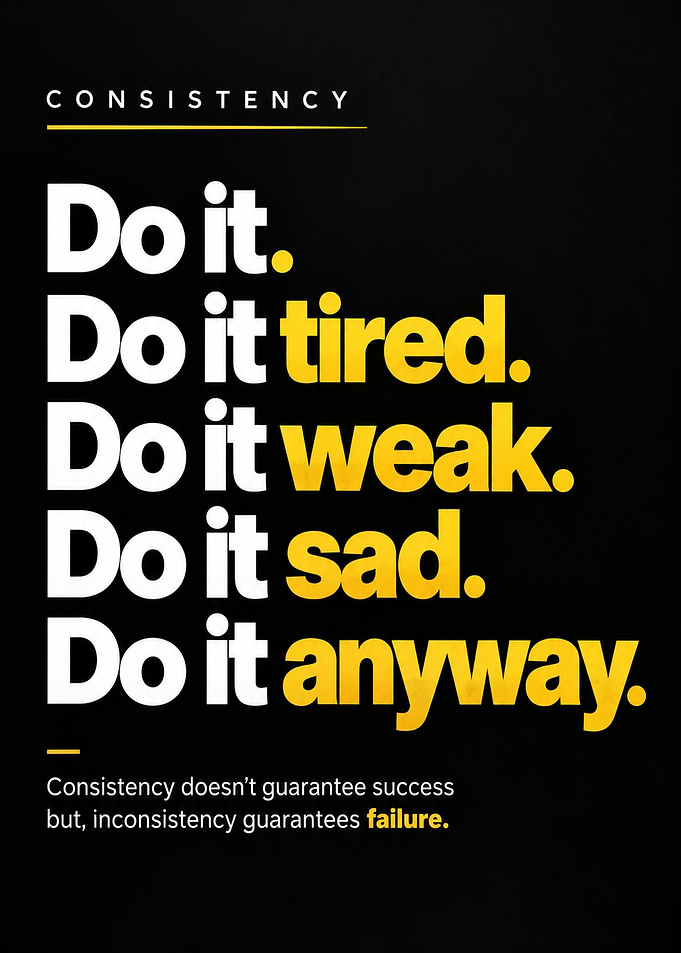 Consistency Motivational Quote Poster