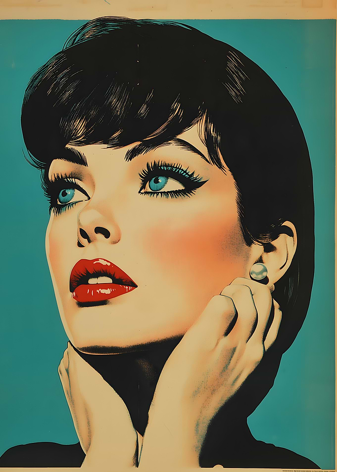Vintage Style Portrait of Elegant Woman