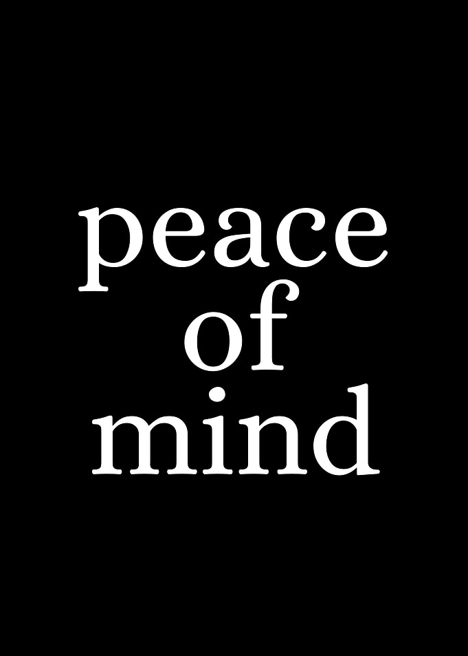 Peace of Mind Typography Poster