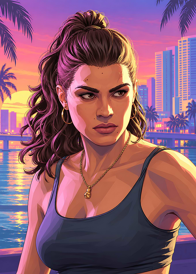 Lucia from GTA VI Portrait