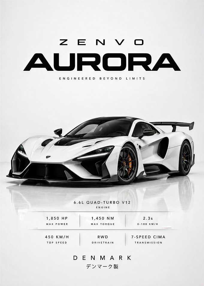 Zenvo Aurora Hypercar Poster