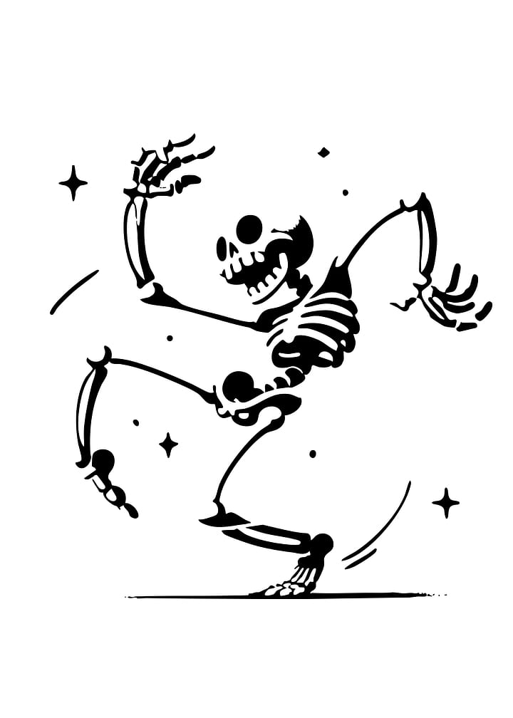 Dancing Skeleton Illustration