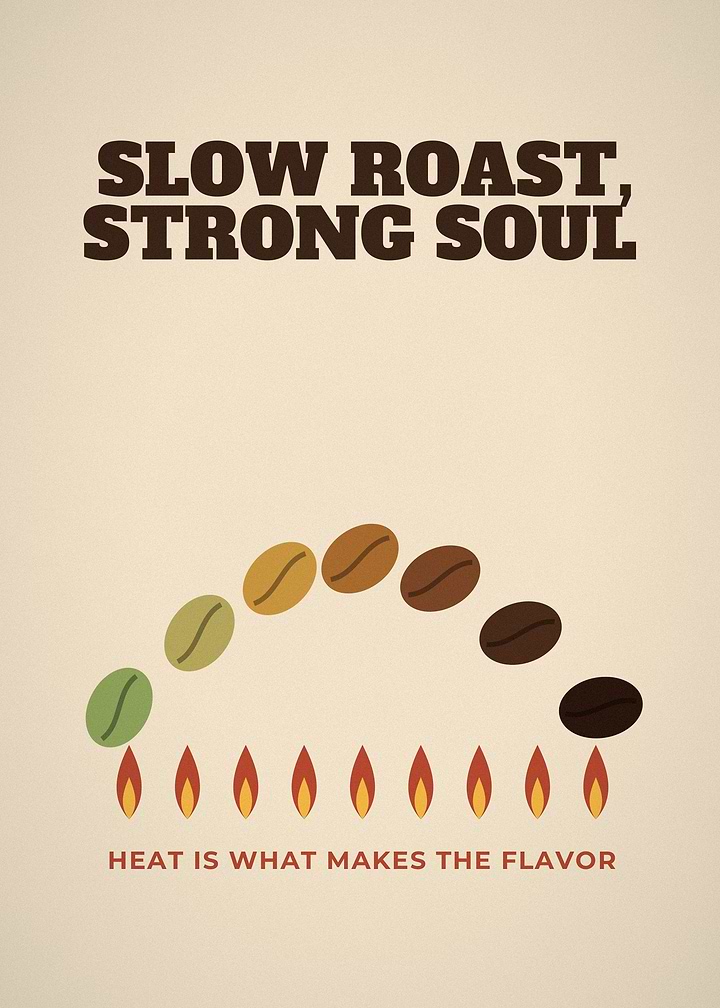 Slow Roast Strong Soul Coffee Bean Poster