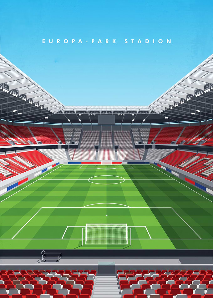 Europa-Park Stadion Soccer Field Illustration