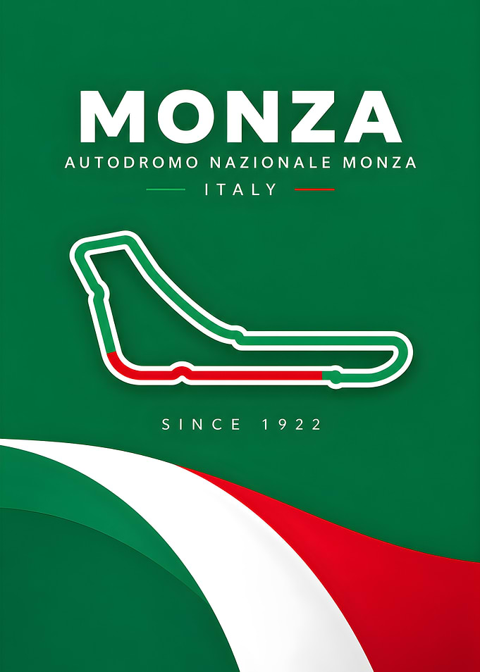 Monza Formula 1 Track Poster