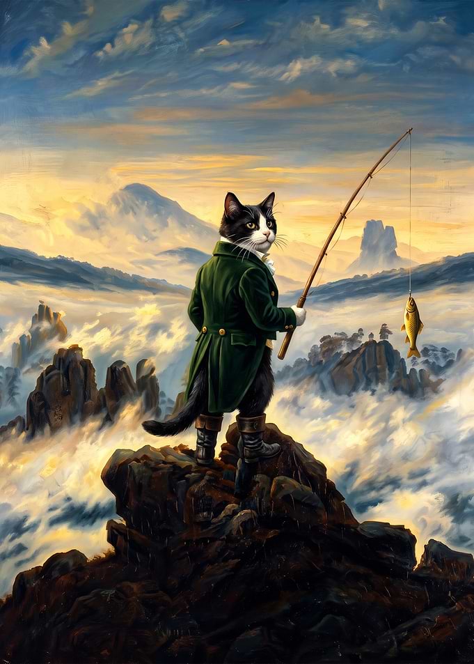 Cat Wanderer Above the Sea of Fog