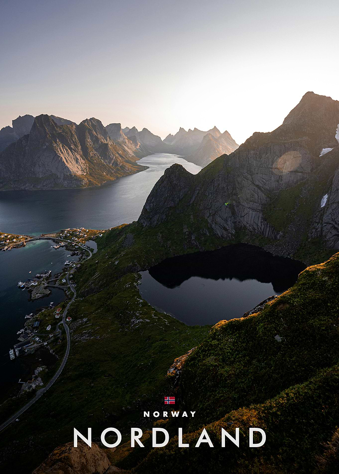 Stunning Aerial View of Nordland Norway