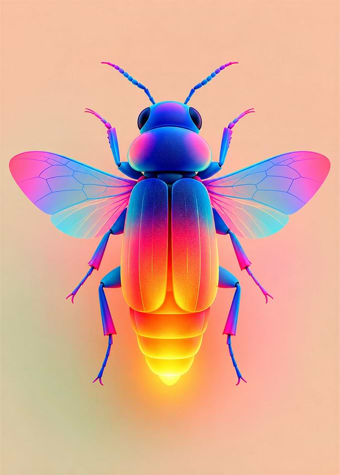 Neon Gradient Firefly