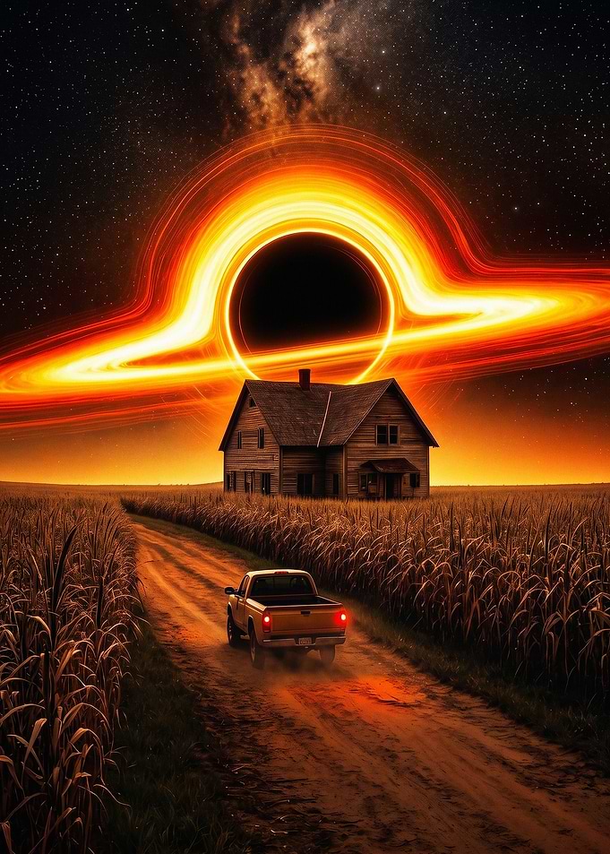 Black Hole Cosmos Space Art Poster