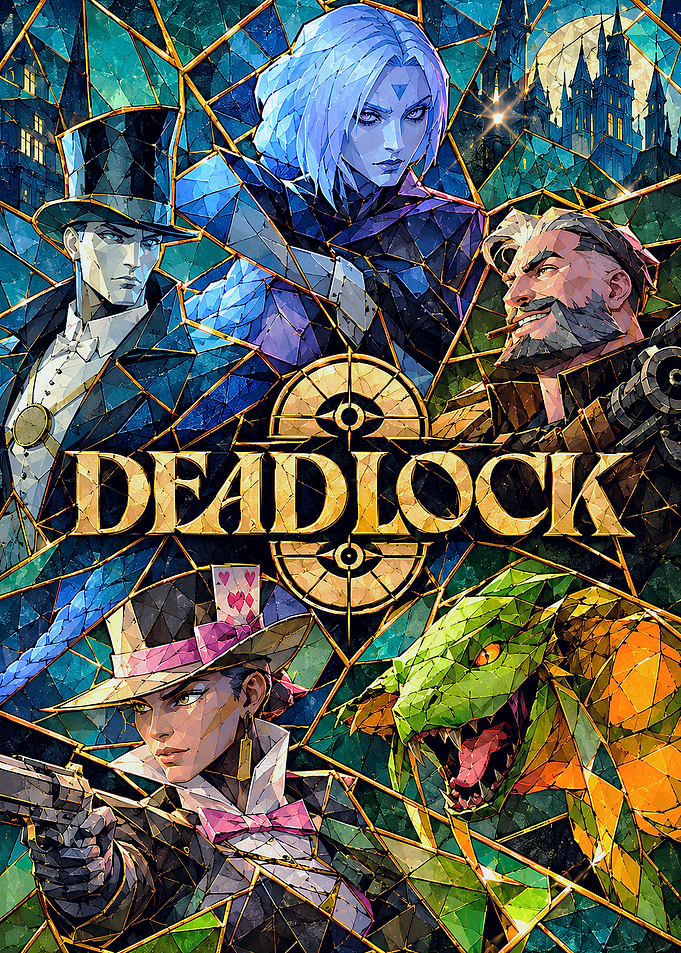 Deadlock Game Stained Glass Poster