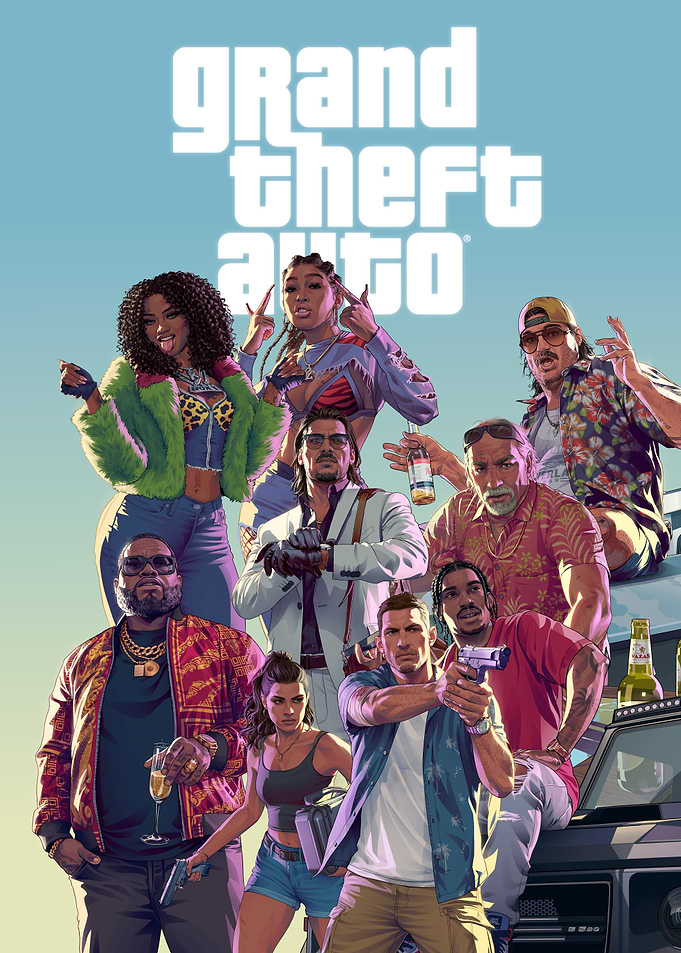 Grand Theft Auto Pixel Art Poster