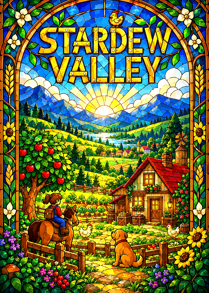 Stardew Valley Stained Glass Art