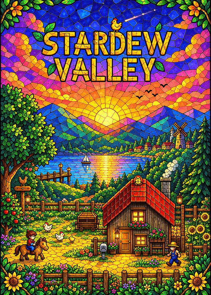 Stardew Valley Stained Glass Art