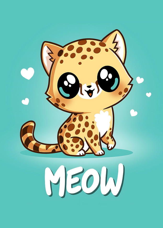 Cute Cartoon Cheetah Illustration