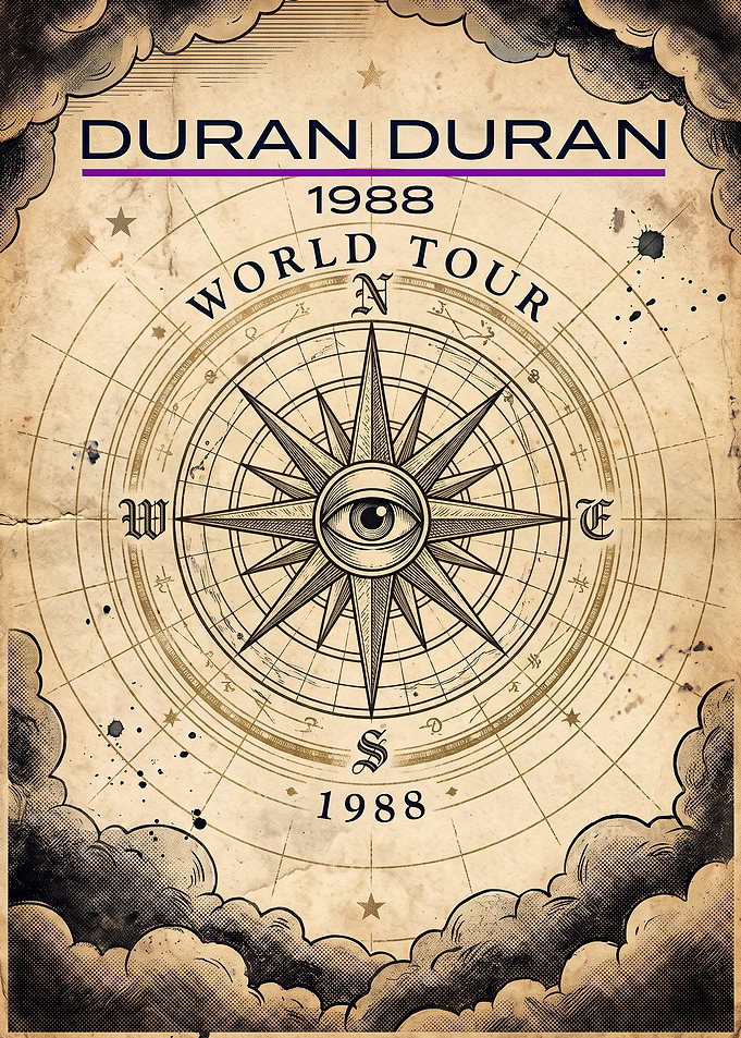 Duran Duran 1988 World Tour Poster