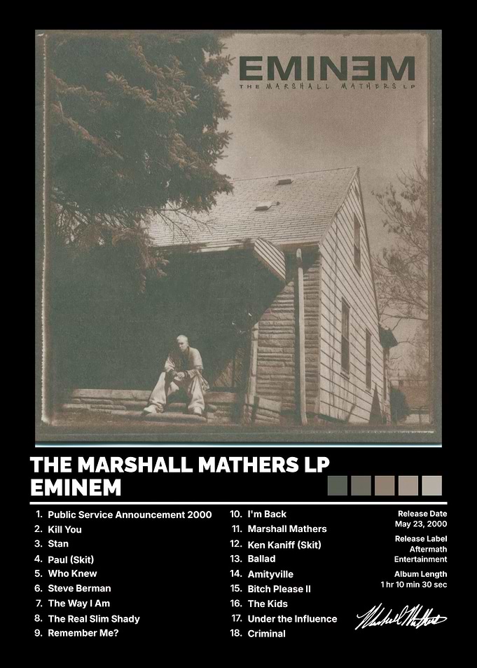 Eminem The Marshall Mathers LP Poster