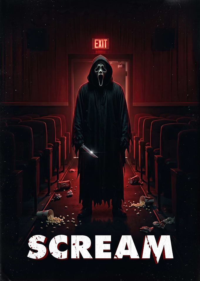 Ghostface in a Movie Theater