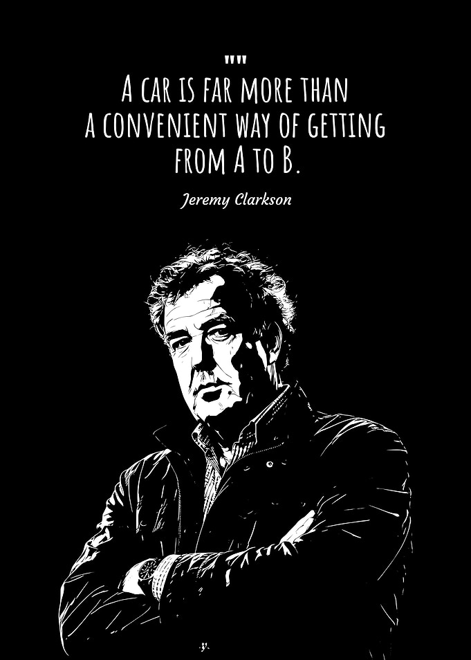 Jeremy Clarkson Car Quote Poster v2