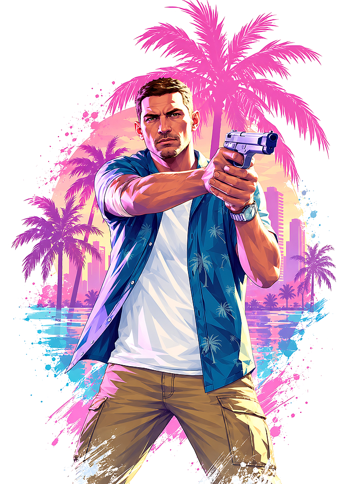 GTA Vice City Style Character Art