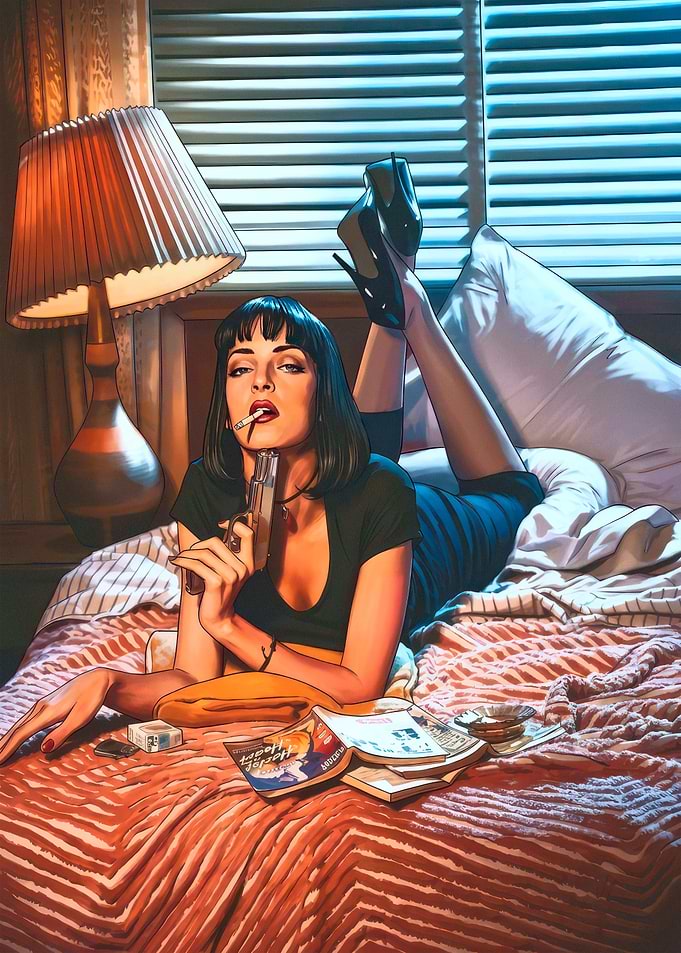 Mia Wallace Pulp Fiction Art