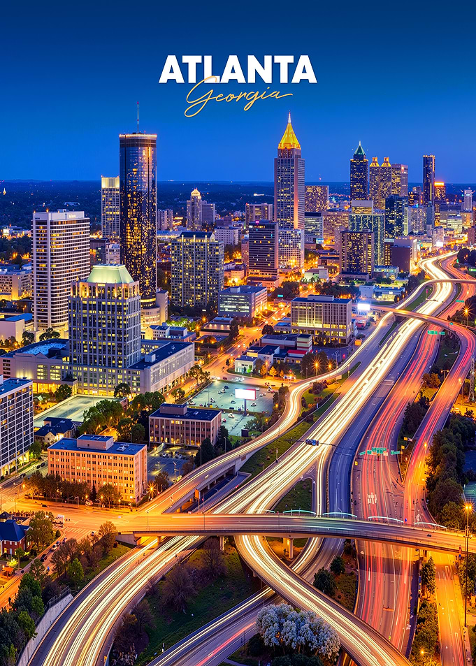 Atlanta Georgia Night View