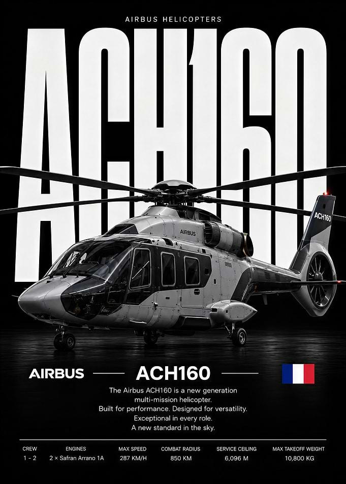 Airbus ACH160 Helicopter Poster