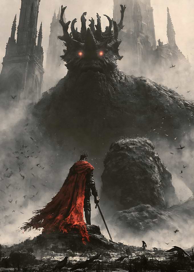Knight Before the Kneeling Colossus